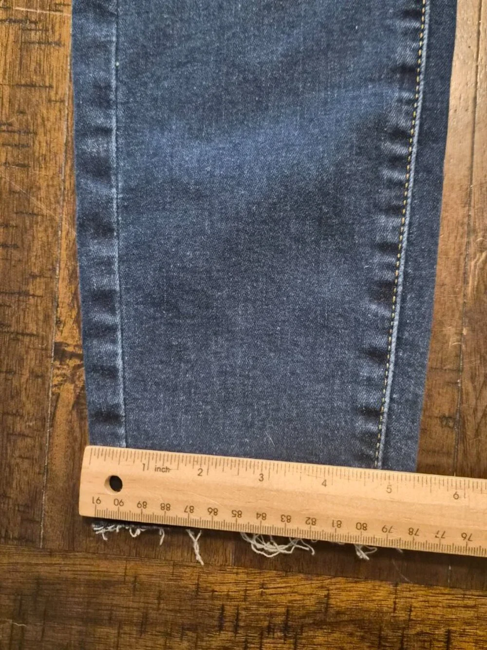 Free People Feel Like Sunshine Blue Denim Dark Wash Jeans Pant Size 31 G715